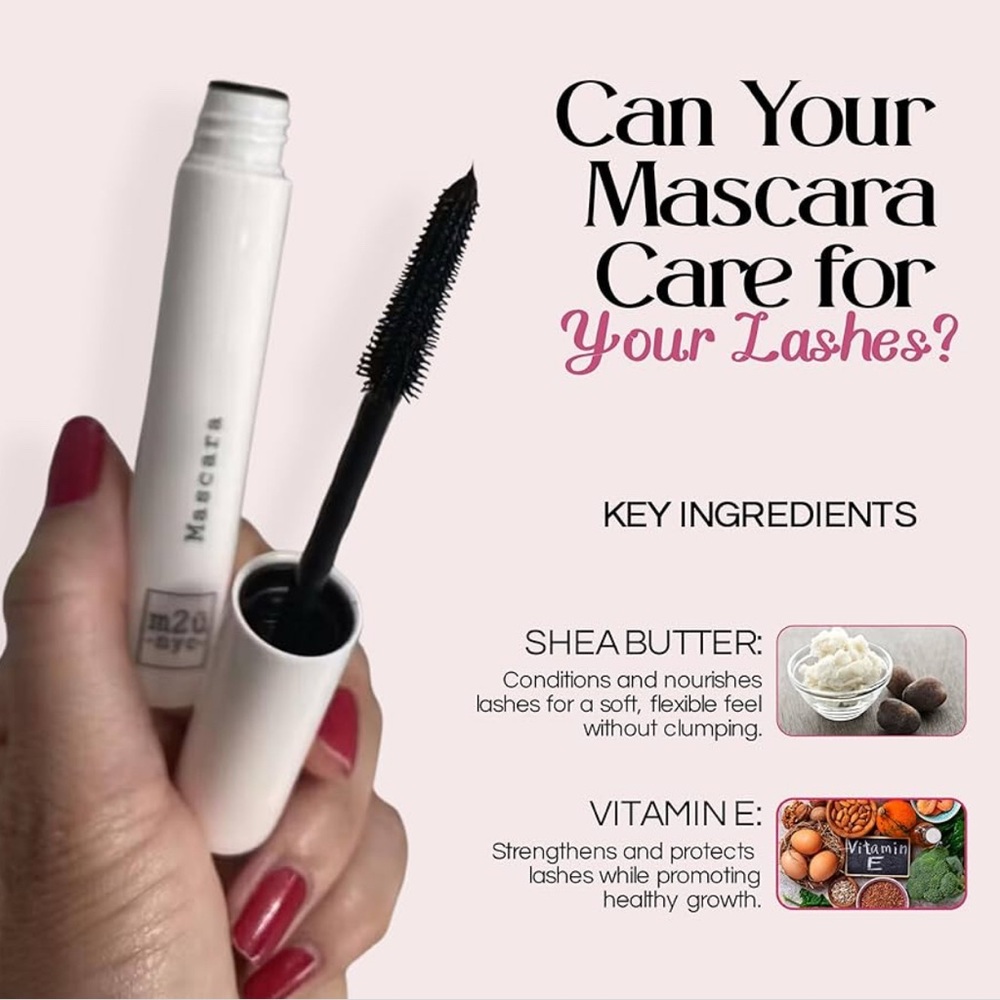 M2U NYC Black Mascara with Shea Butter Nourish NIB